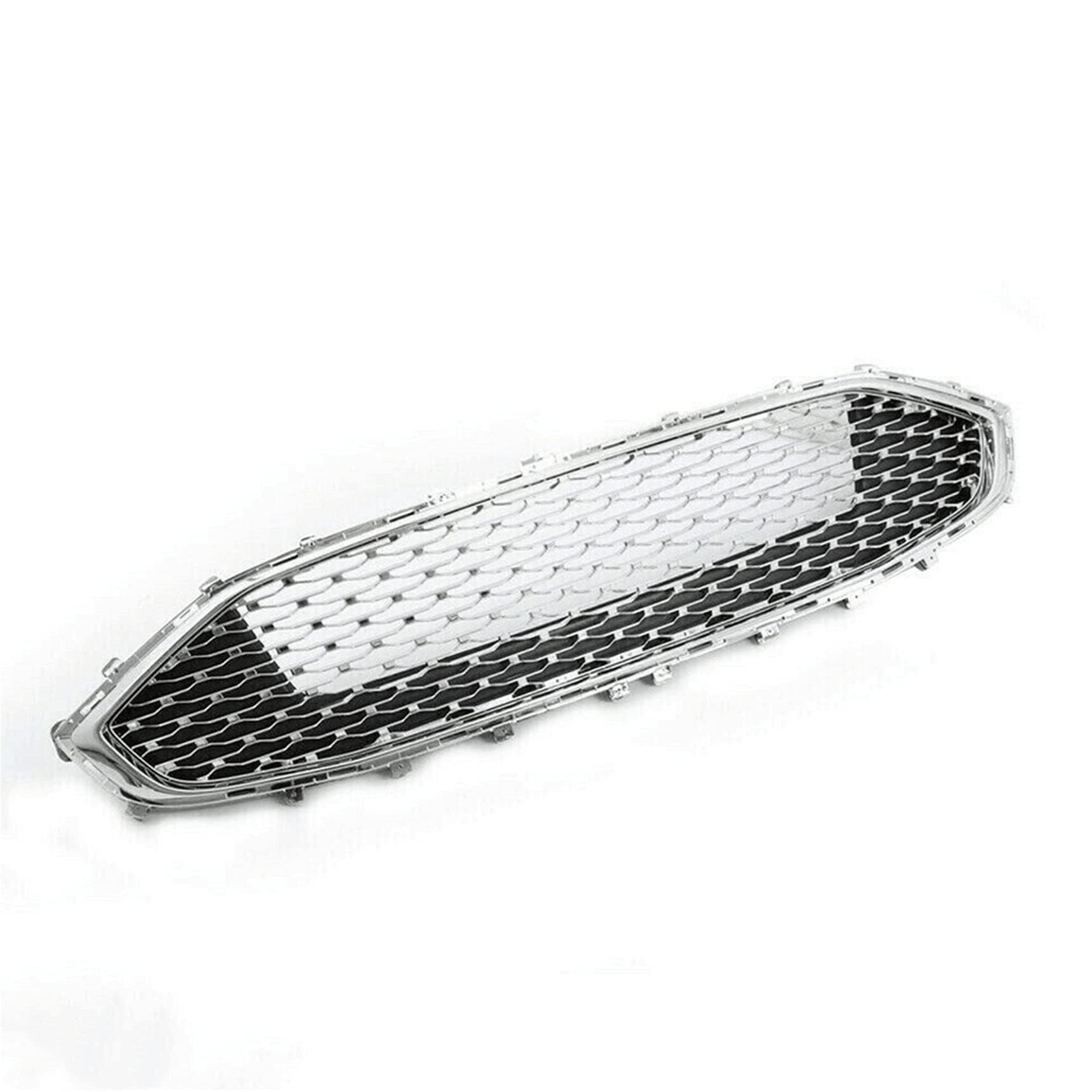 SINLEYON Front Bumper Grille Chrome Hood Upper Honeycomb Replacement for 2019 2020 Fusion L6