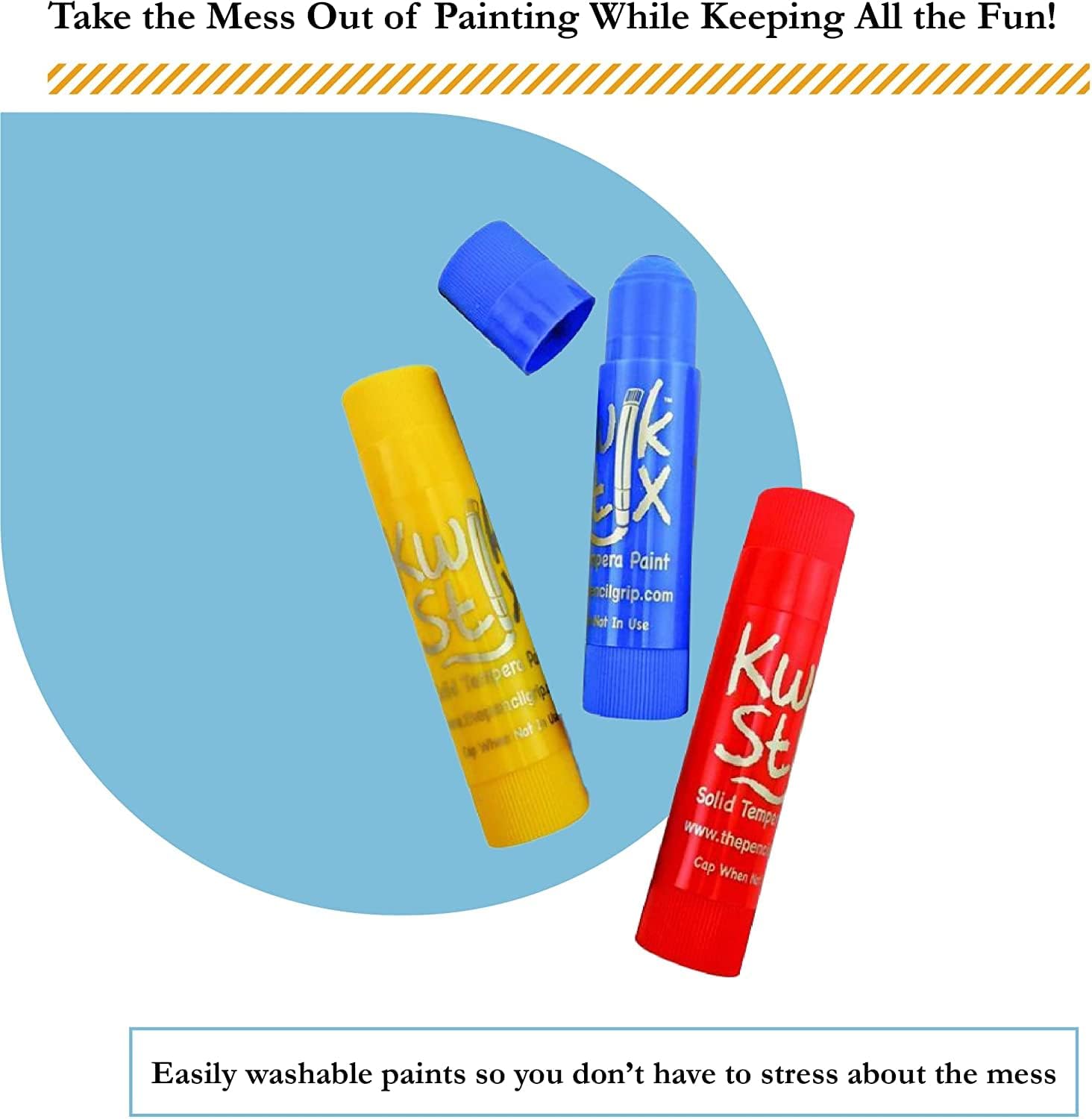 The Pencil Grip Kwik Stix Paint Pens, Solid Tempera Paint Pens, Super Quick Drying TPG-602, 12 Count (Pack of 1) : Kwikstix Tempera Paint: Arts, Crafts & Sewing