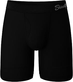 Shinesty mens Boxers - Long - Fly Long Leg Boxer with Fly (pack of 1)