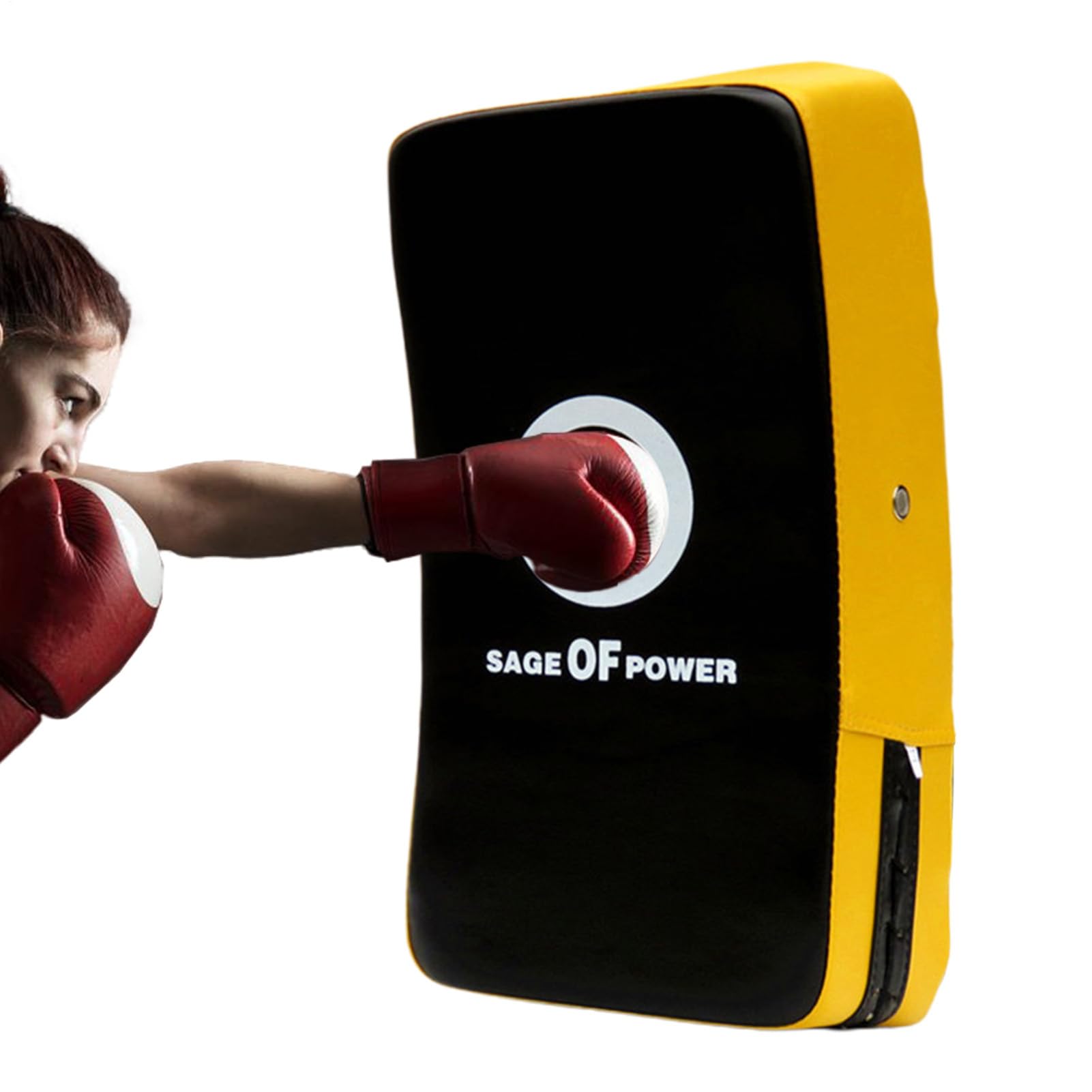 Paracolpi curvo per allenamento da boxe, per Muay Thai, kickboxing, karate con cinghie regolabili per pratica di arti marziali, 39 x 19 x 10 cm