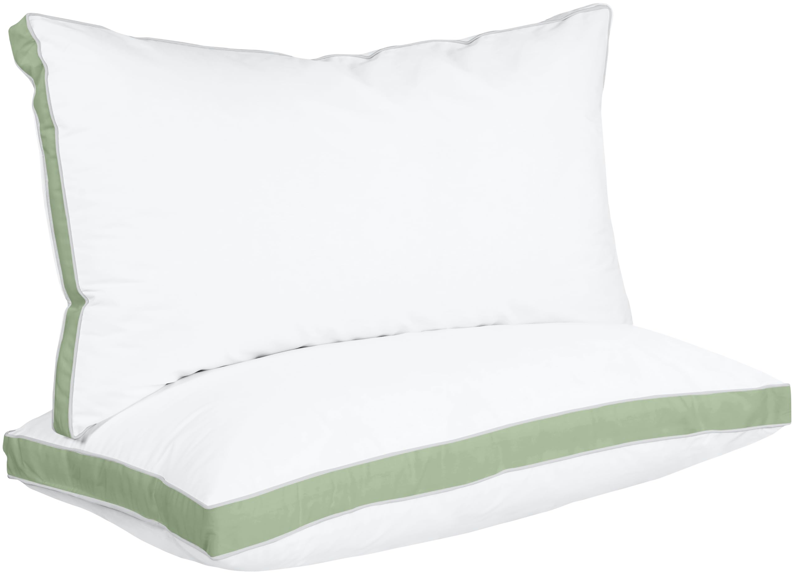 Utopia BeddingBed Pillows for Sleeping King Size (Sage), Set of 2, Cooling Hotel Quality, Gusseted Pillow for Back, Stomach or Side Sleepers