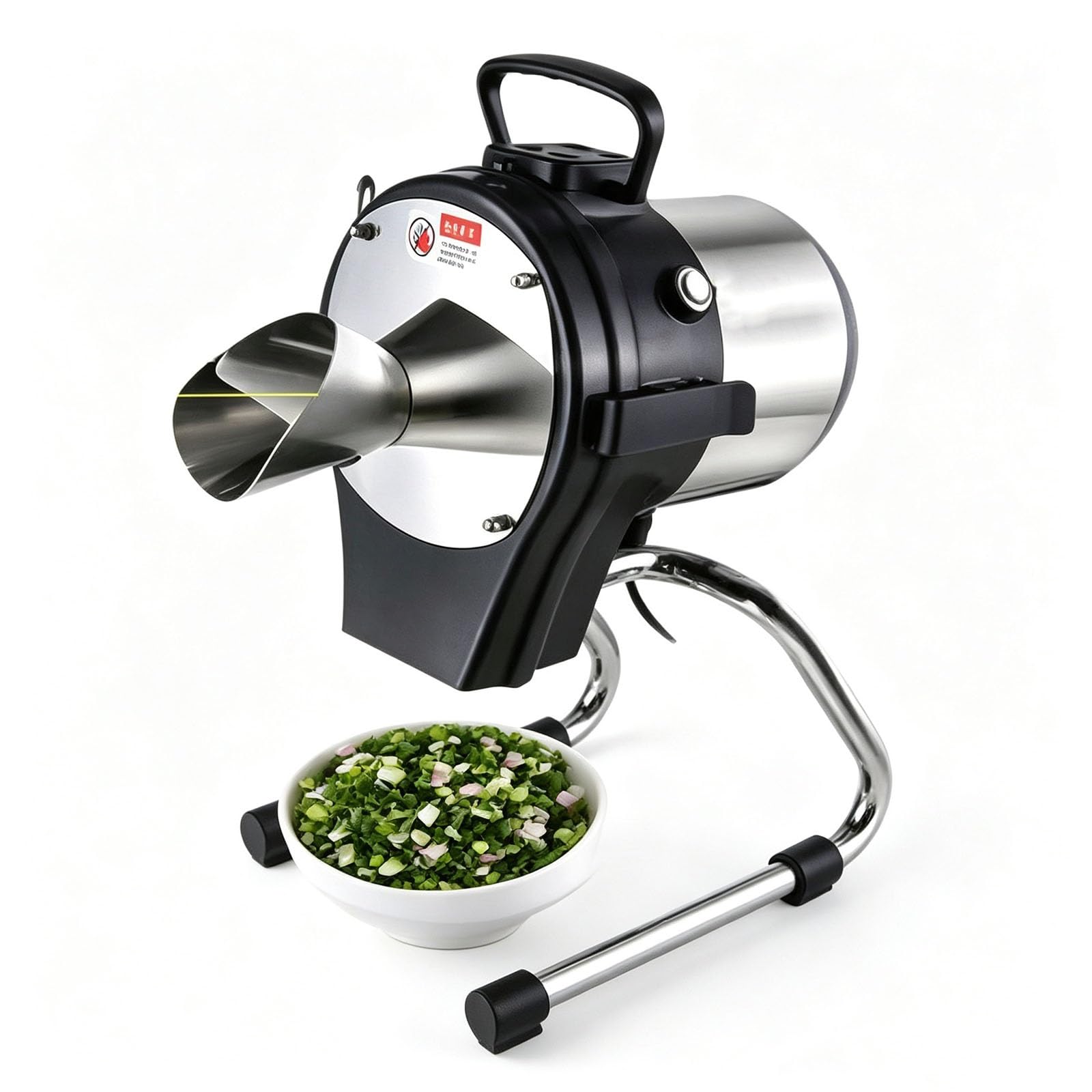 Tritaververe Elettrico, taglierina Automatica del Pepe, Spessore Regolabile 1-5mm, Alta velocità 6000RPM, affettatrice Commerciale per la Preparazione Rapida degli Alimenti