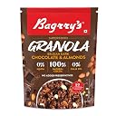 Bagrry's Superfood Granola Belgian Dark Chocolate & Almonds 400g | 40% Oats & Quinoa Flakes | 100% Natural Cocoa | Plant-Based | High Fibre & Protein Crunchy Breakfast Cereal | Multigrain Cereal | 100% Baked Granola | No Palm Oil gallery image