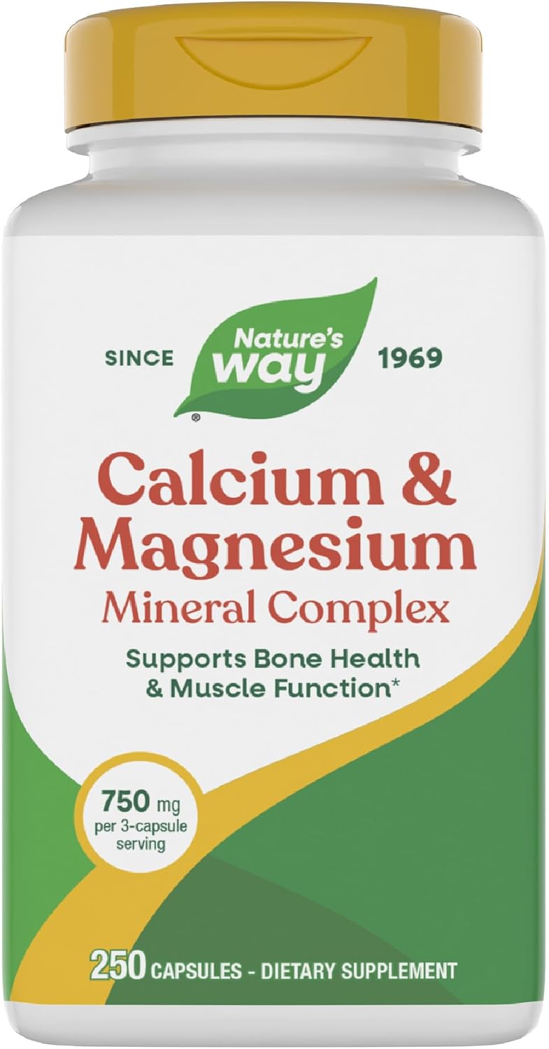 Nature's Way Calcium & Magnesium Mineral Complex, Daily Supplement, 250 ct