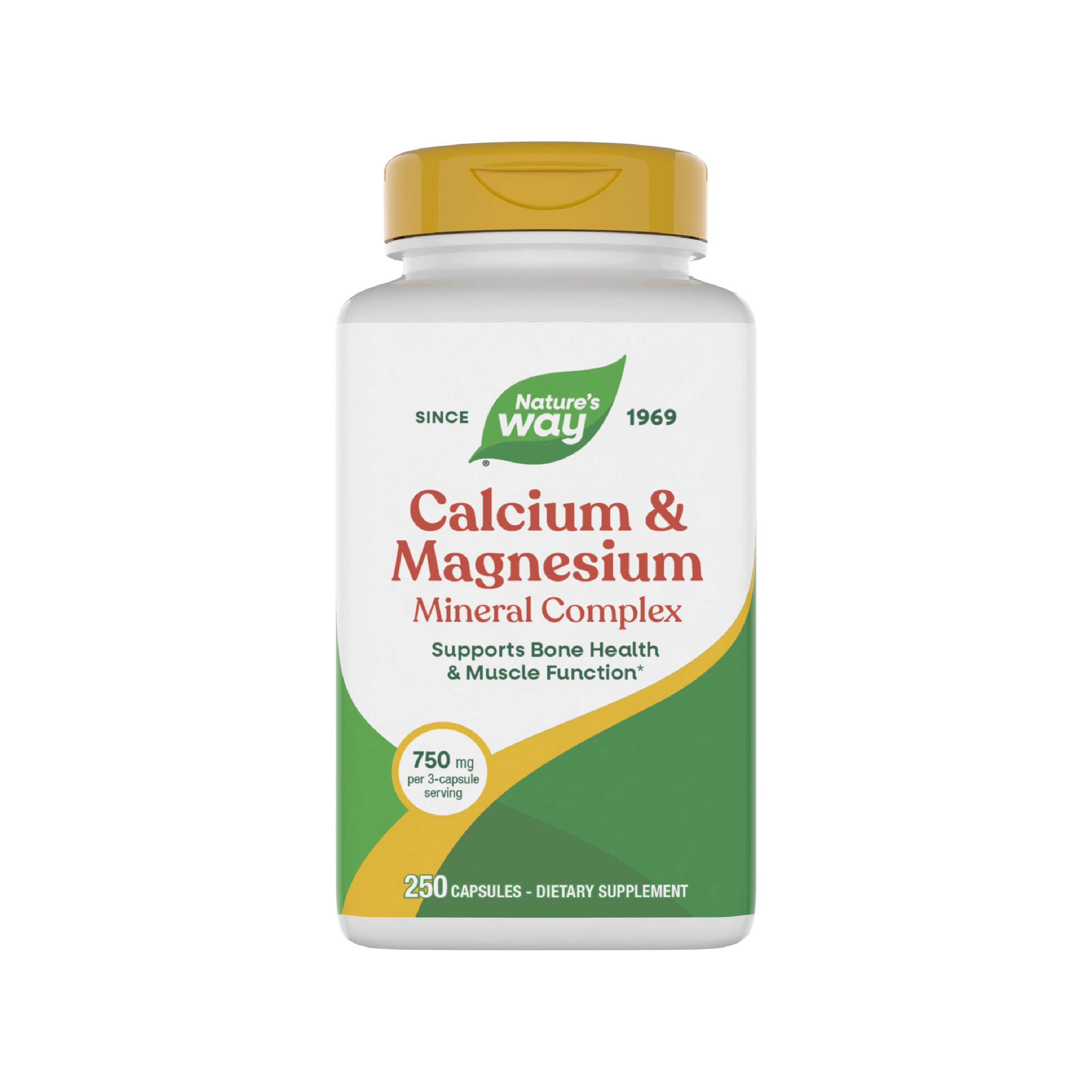 Nature's Way Calcium & Magnesium Mineral Complex, Daily Supplement, 250 ct