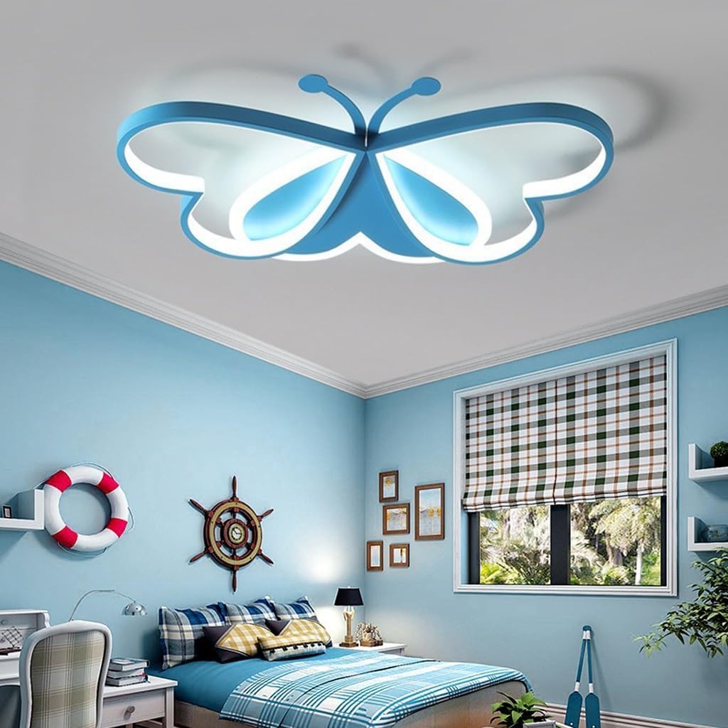 Plafonnier LED moderne papillons en métal et acrylique haute qualité avec lustres à distance