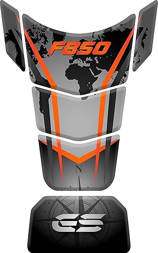 Adhesivos para depósito de combustible efecto 3D resina adhesivo compatible con BM.W BM.W F 850 GS ADV Adventure Rally F850 (negronaranja)