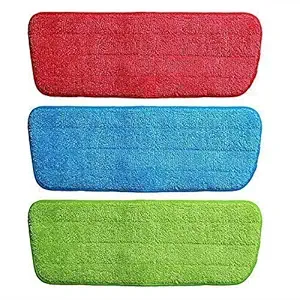 Whixant Microfiber Spray Mop Replacement Head Pads - Set of 3 (Same 3 Color or Multicolour)