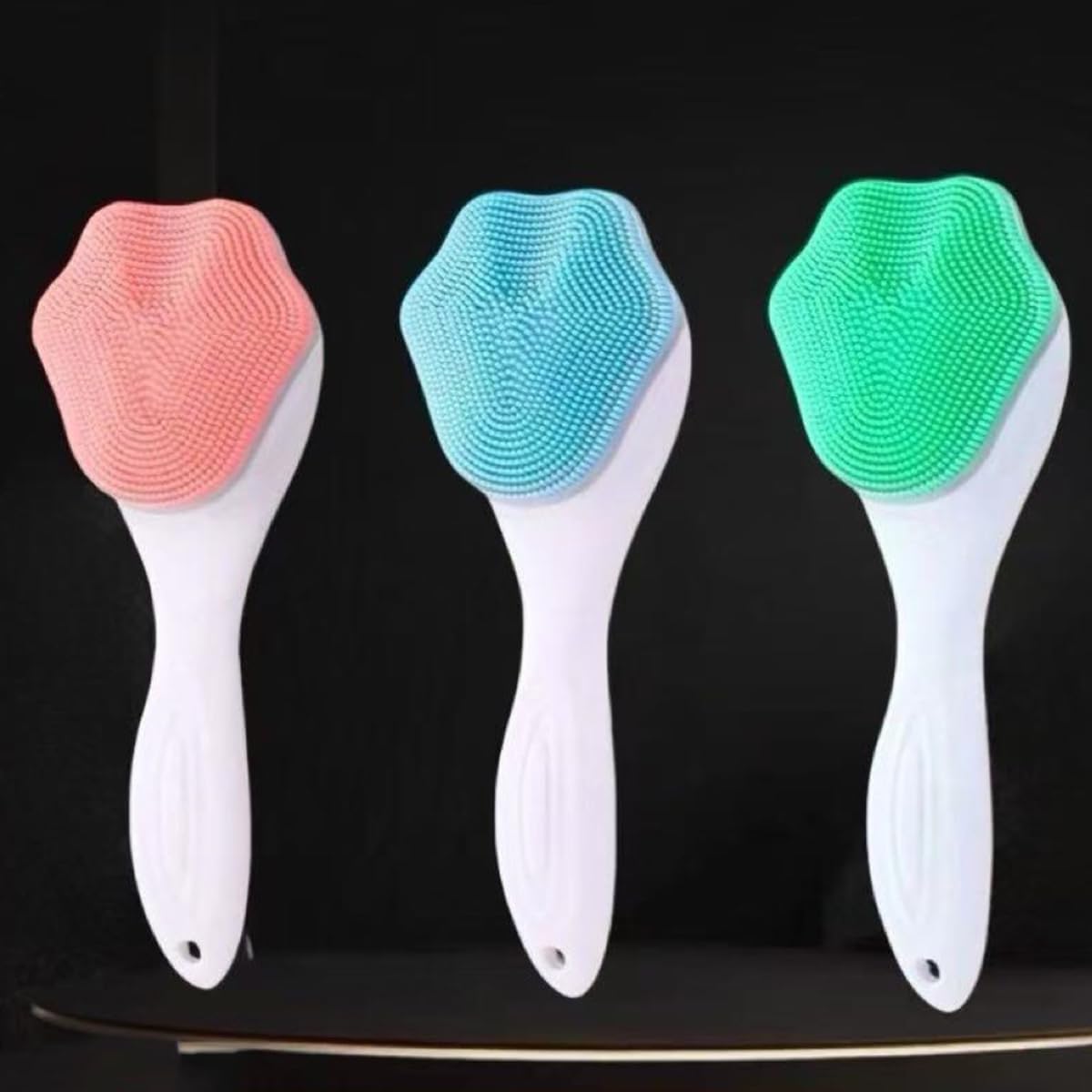 Facial Cleansing Brush Soft Bristle Face Wash Tool for Adults Women (Blue)