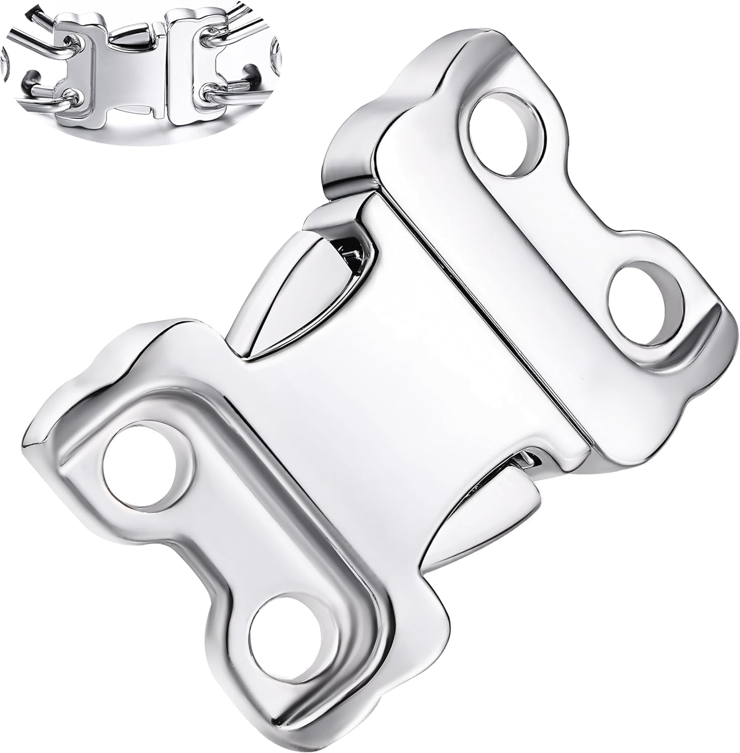 Dog Collar Buckle, Quick Release Stainless Steel Buckle for Small Medium Large Dog Training Collar (2.25mm)