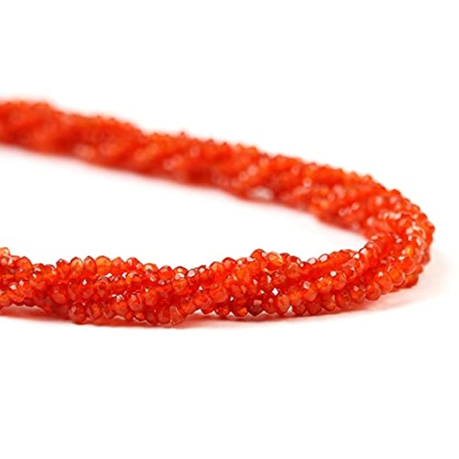 Carnelian micro faceted rondelles orange pour créer vos bracelets d'été