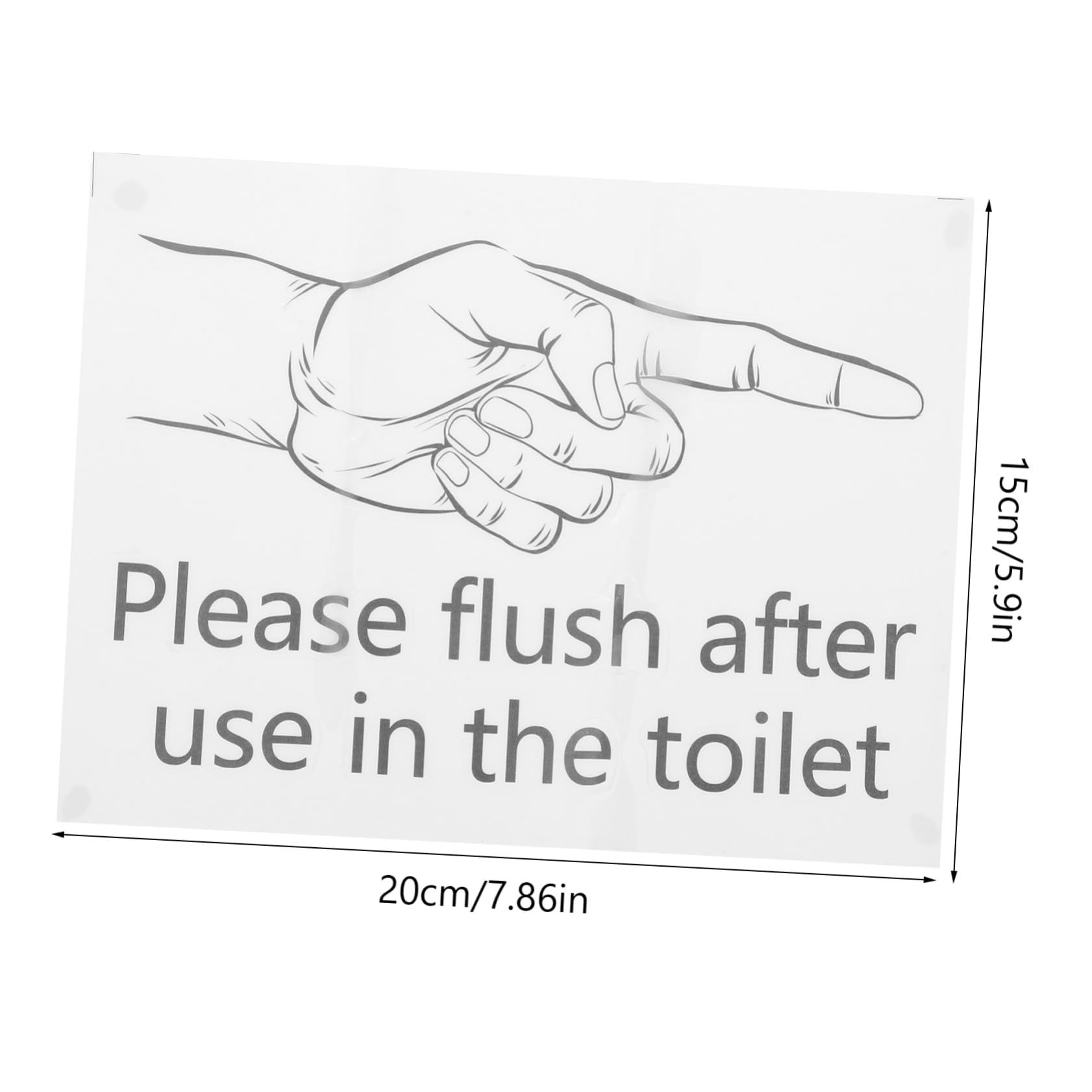 CIYODO Toilet Seat Sticker Self-adhesive Bathroom Decor Prominent Warning Signs for Enhanced Safety Awareness Lavatories Material for Easy Cleaning and Installation