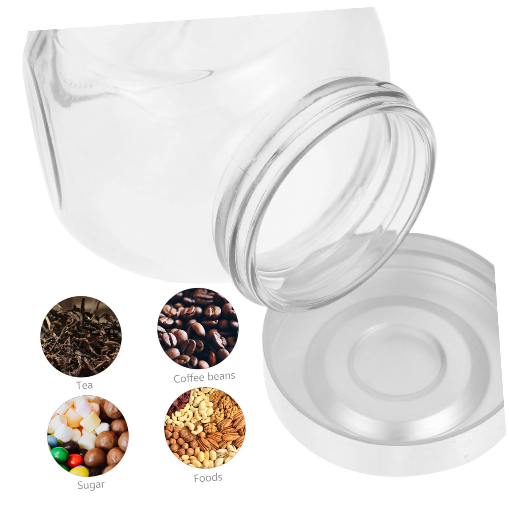 Lurrose 10 Stück Teiliges Mini glas Candy Vorratsgläser mit Transparentem Deckel Luftdicht Verschließbare Glasbehälter für Snacks Gewürze Tee Kräuter und Dekoration Robustes Dickeres Glas