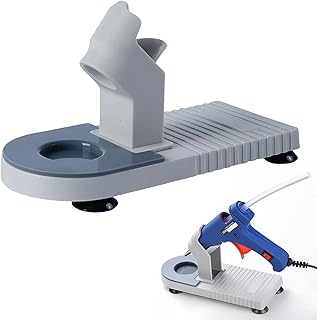 Glue Gun Stand and Heat Gun Holder for Hot Melt Glue Tools Non-Stick Silicone Mat Drip Pad with Strong Suction Cups for DIY and Crafting Projects Storage