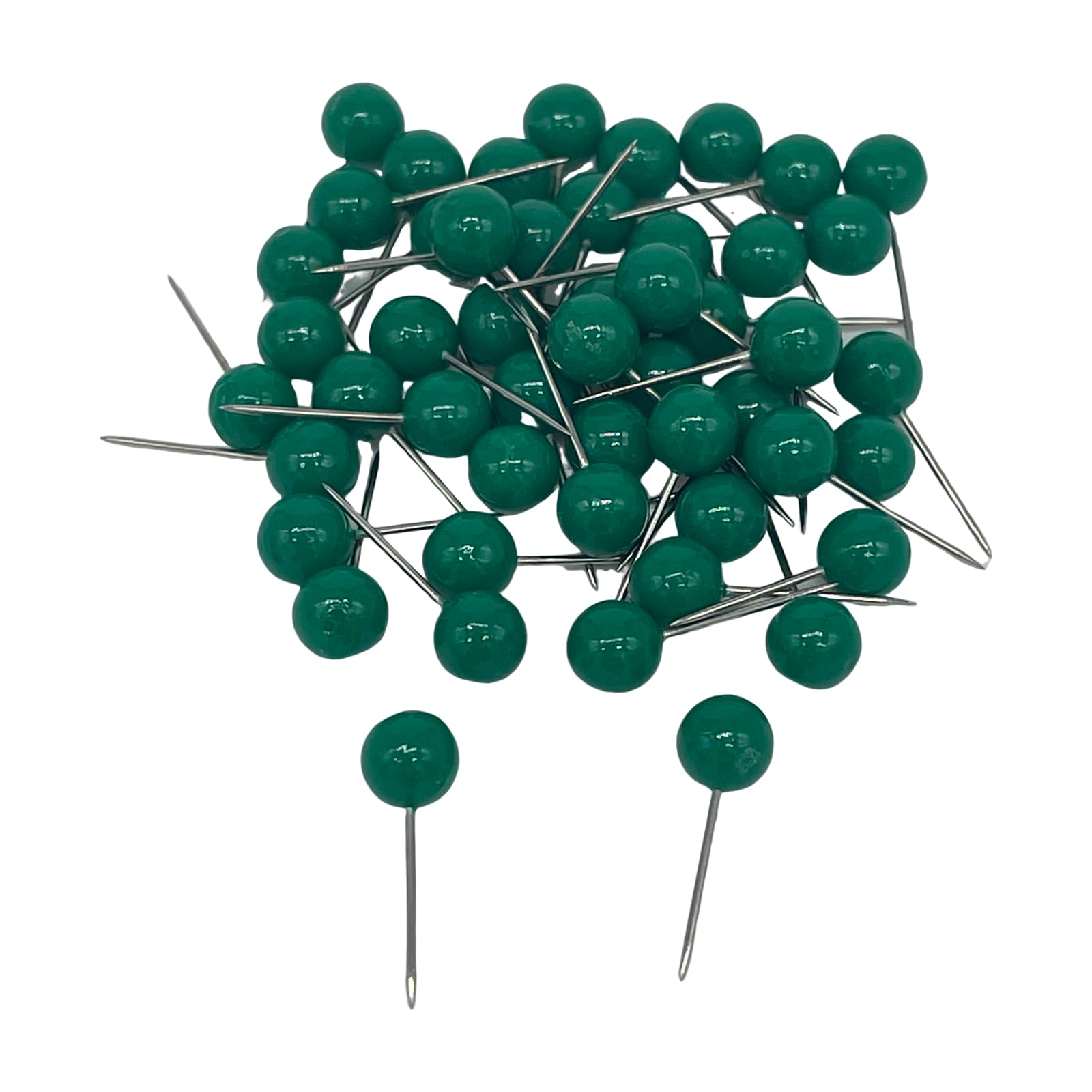 Pins Needles Pinboard Map Marking Pins 0.60 x 17 Pack of 50 Green