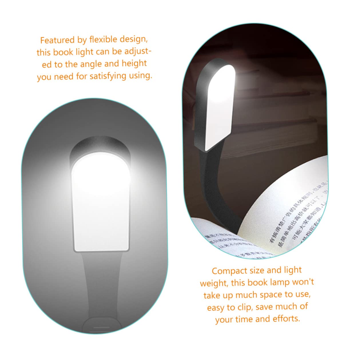 Yardenfun Adjustable Bedside Clip-on Reading Light Led Book Lamp Rechargeable Boys and Girls Adults Charging