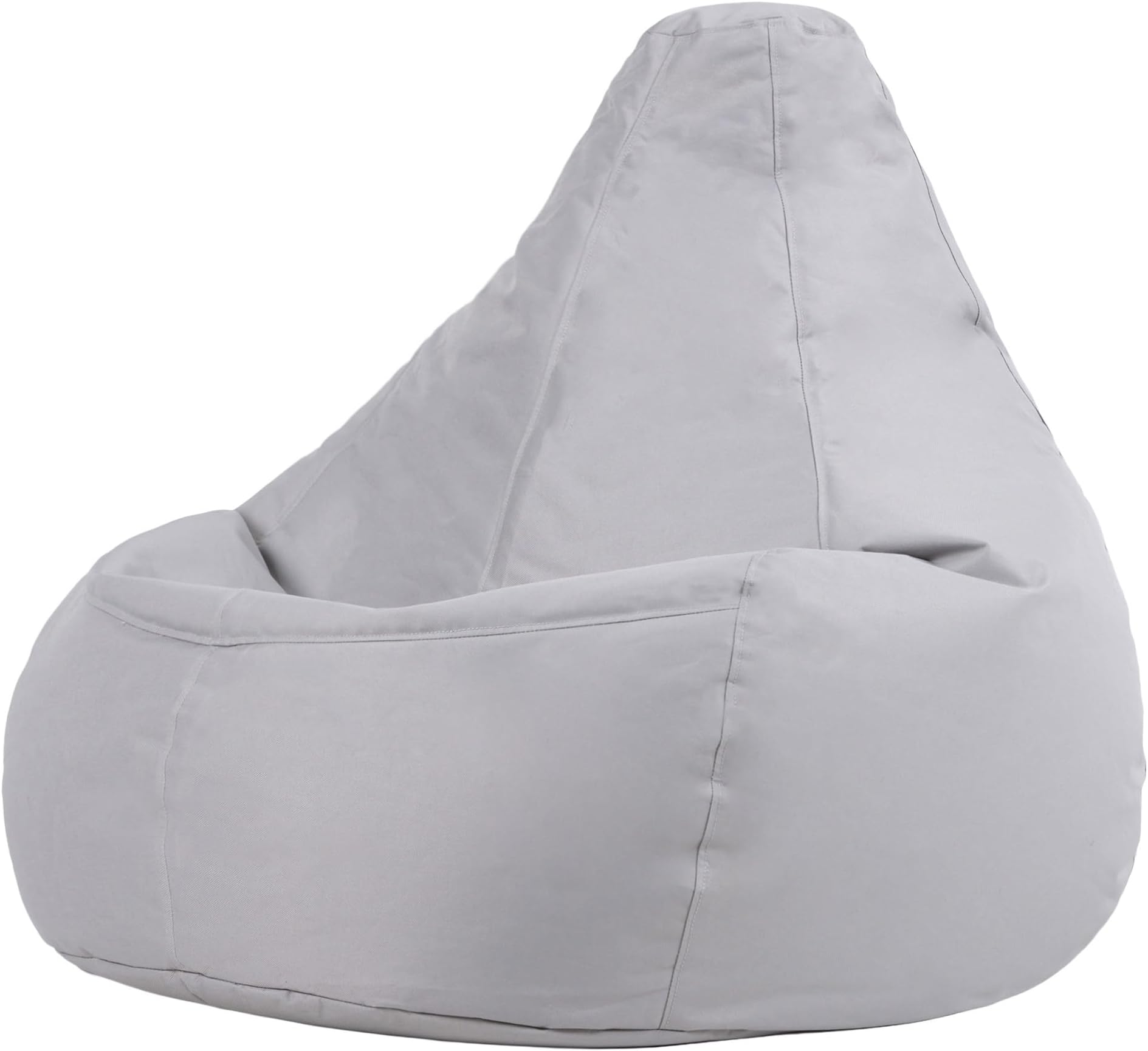 Bean Bag Bazaar Dalton Gaming Bean Bag Chair, Grey, Garden Chair, Water Resistant Fabric, Beanbag for Indoor and Outdoor Use with Filling Included, Garden Furniture, Outdoor Seating