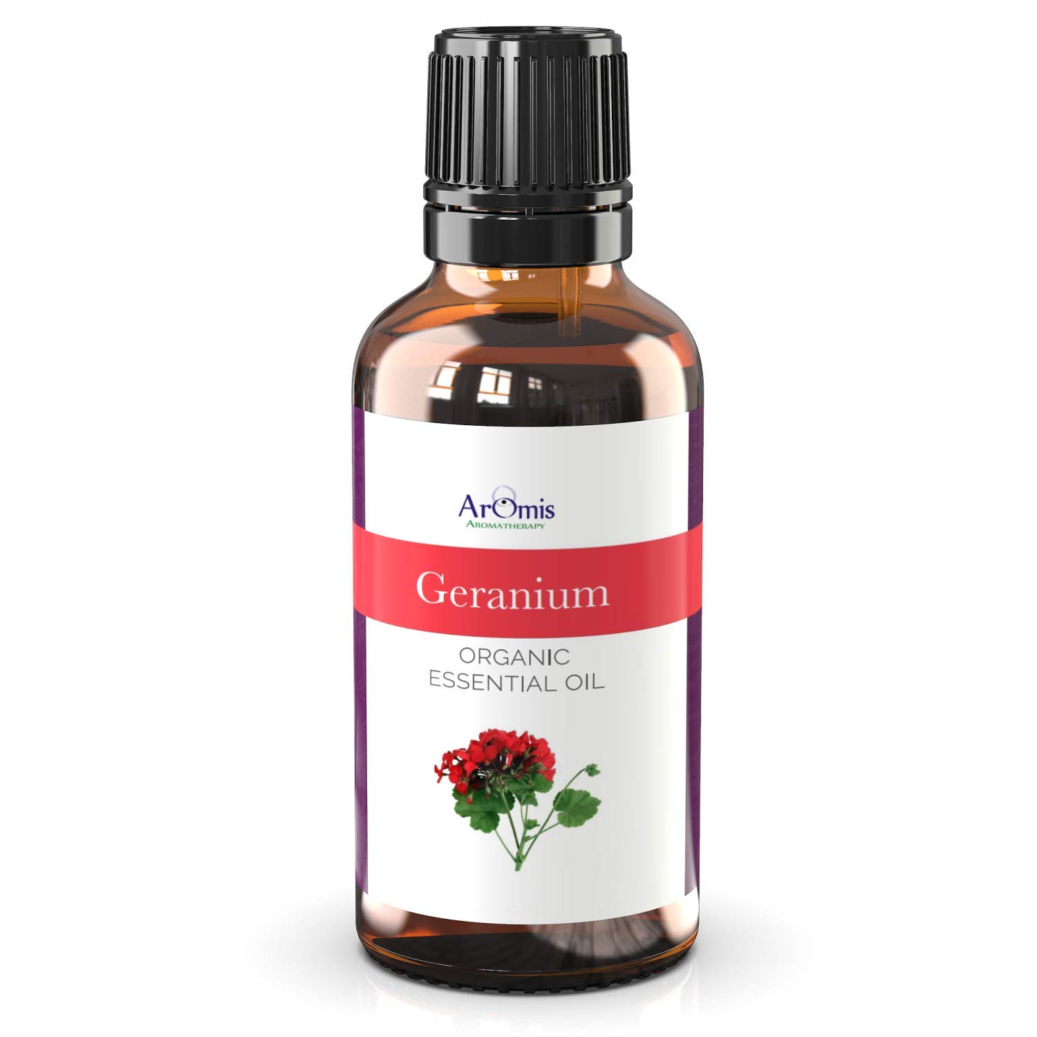ArOmis Geranium Essential Oil - 100% Pure Therapeutic Grade - Undiluted, Premium Oil - 150 Micron Filtered, Perfect for Aromatherapy Diffusers (30ml / 1 fl oz)