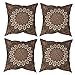 Sunzhenyu Mystic Mandala Culture Karma Lot de 4 housses de coussin carrées décoratives 40,6 x 40,6 cm