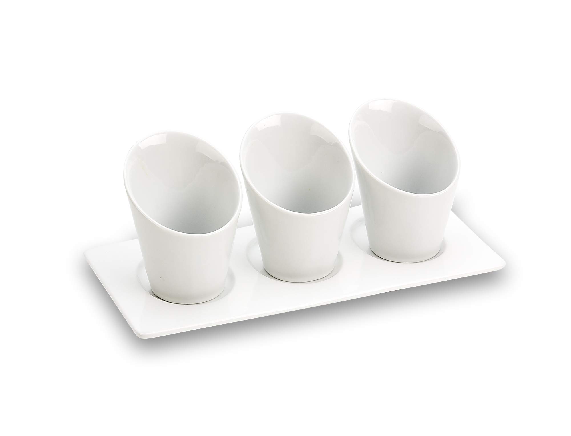 IMPULSE! Porcelain Moon Snack Bowl | Servingware Bowl for Snacks (e.g Bowl for Pistachios, Vegetables, Salads, Peanuts, Chips, Candy Fruit, Guac, Dip) | Set of 3