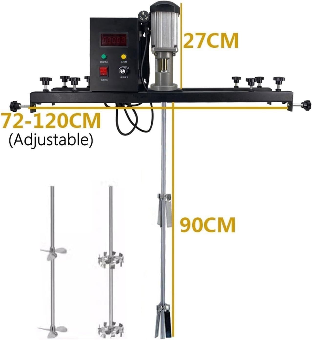 Electric Mixing Tool, Portable Cement Mixer, Commercial Mixer with Support Stand, Mortar Mixer for Crystal Dissolving Laundry Detergent(B)