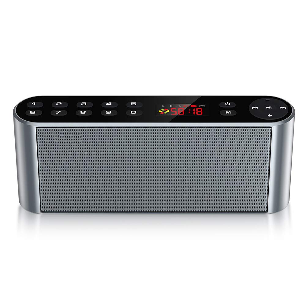Altoparlante Portatile Wireless, Altoparlante Bluetooth, Driver Doppi Lettori MP3 Radio FM Stereo con Audio HD, Microfono Incorporato, Audio Alta Definizione e Bassi Avanzato