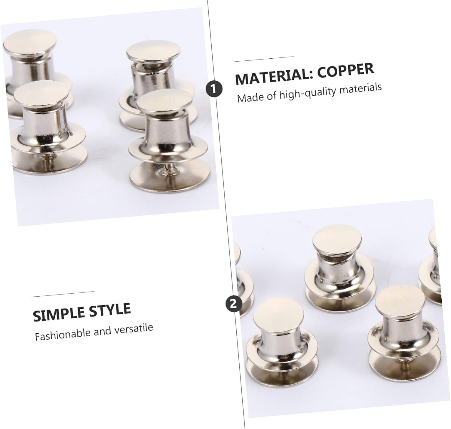 50sets Flat Pin Backs Jewelry Making Tacks Bulk Pins for Diy Craft Tie Top Smooth Surface for Safety