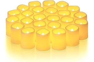 Homemory Tealight Candles 24-Pack - Flickering Flameless Votives