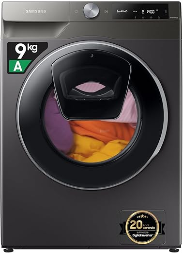 Samsung Lavatrice Ai Control Addwash™ con Ecodosatore WW90T684DLH/S3, Libera Installazione,...