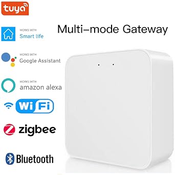 Smart Multi-Mode Gateway: ZigBee 3.0 & Bluetooth & Mesh Hub, App Remote Control, Intelligent Bridge Wireless Smart Home Gateway Voice Control via Alexa/Google Home (ONLY Support Tuya Smart Devices)