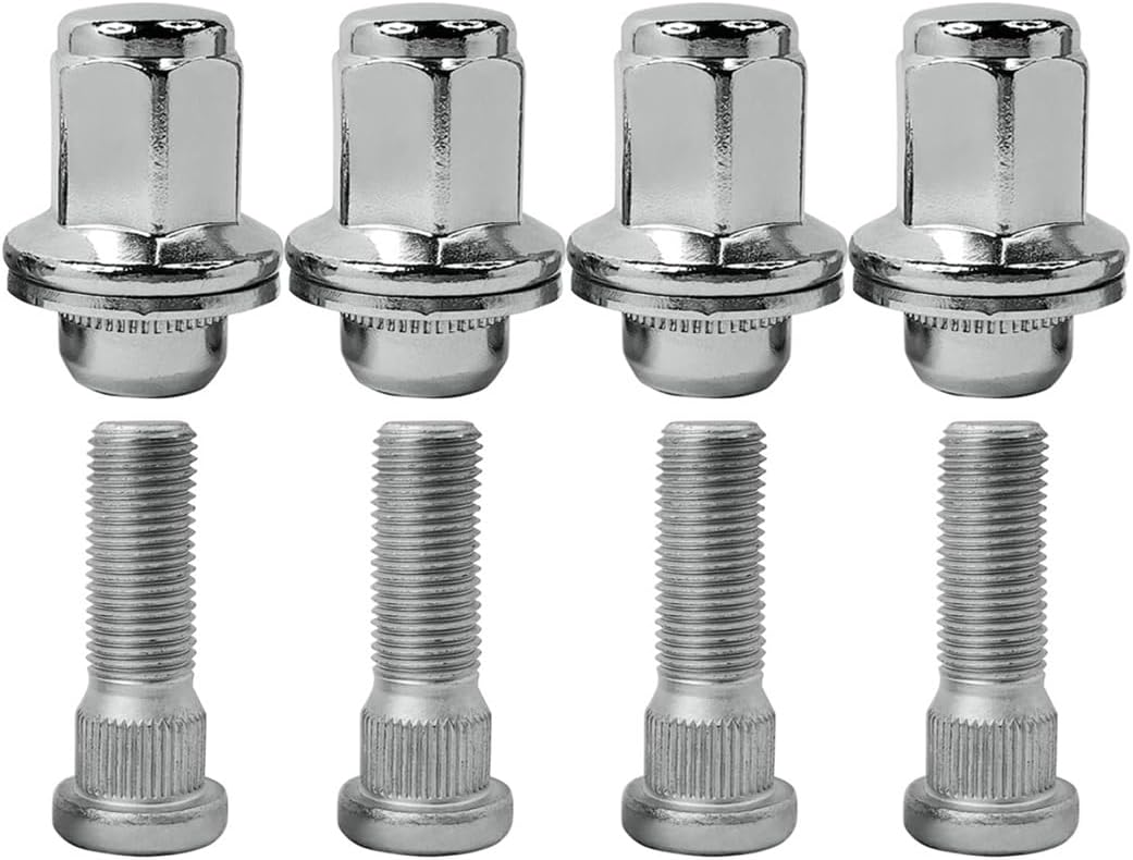 Mysttoo 8PCS M14x1.5 Chrome Wheel Lug Stud Nut Set Compatible with Toyota Land Cruiser Sequoia Tundra Lexus LC500 LS460 LS500 LS600h LX470 LX570 LX600 90942-02077 9094201103