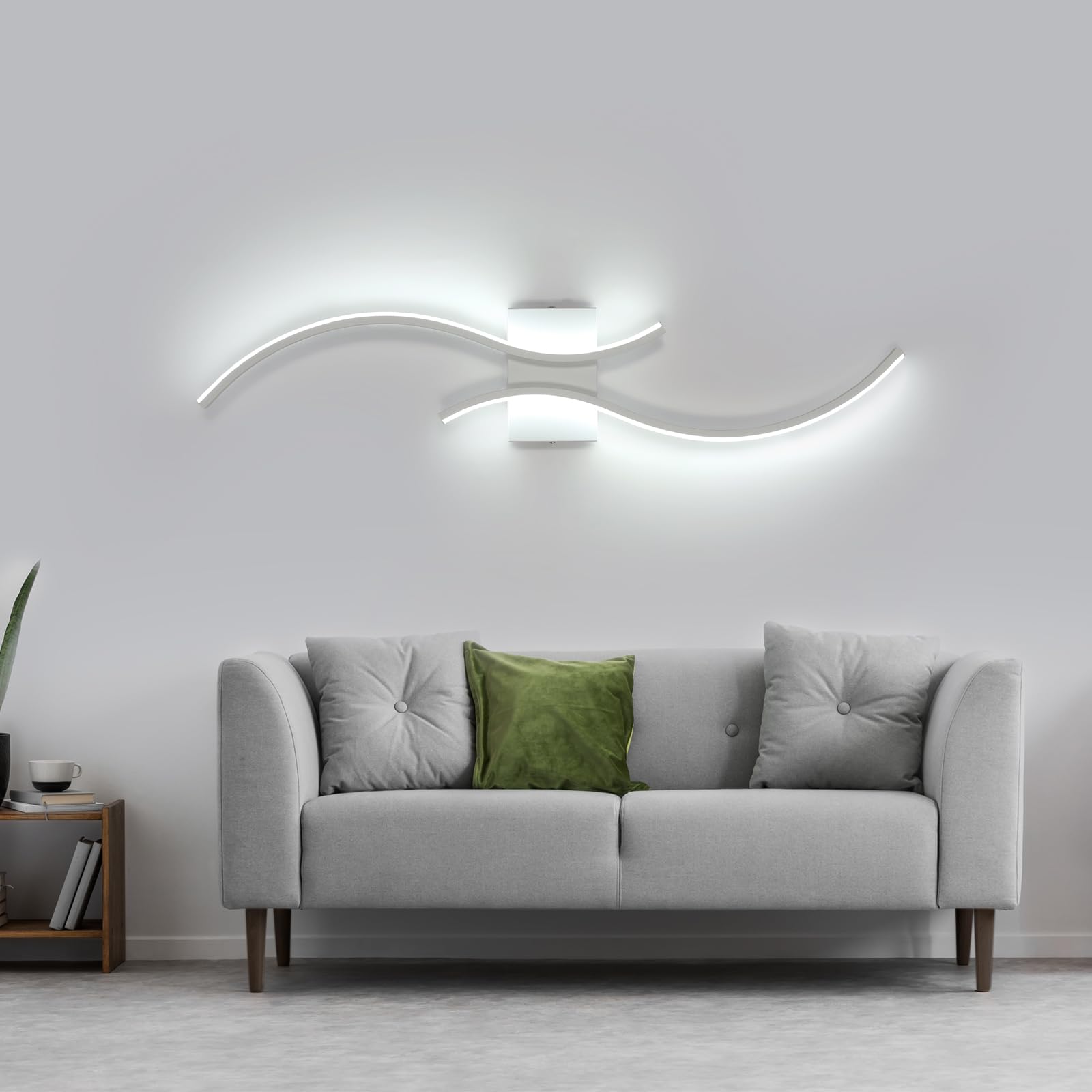 Goeco Apliques Pared Regulable Interior 80cm 32w 3000K-6500K, Blanco