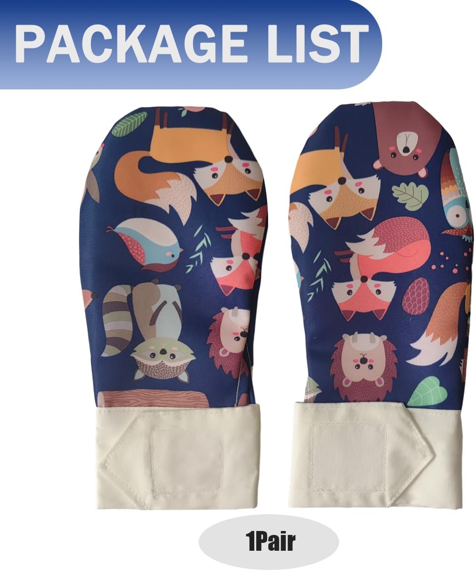 2Pcs Waterproof Sensory Chew Gloves, Chewing Mittens for Special Needs, Anti Finger Biting Compression for Autism Down Syndrome Boys&Girls - Image 4