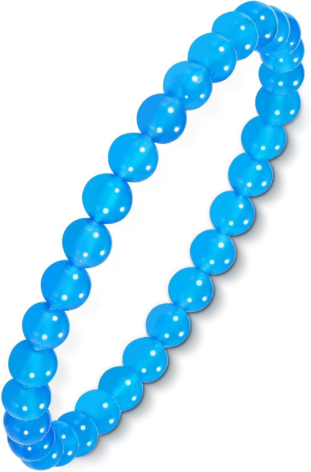 Agate Round Beaded Bracelet for Women Men Natural Agates Stone Healing Bracelets Stretch Elastic Handmade Polished Gemstone Beads Bracelet