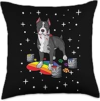 Vista 4 de Amstaff gifts for american bully American Staffordshire Terrier LGBTQ Amstaff - Almohada de 16 x 16 pulgadas, multicolor