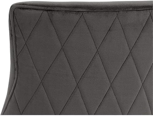 Miniatura 5 de MAKLAINE Silla de comedor de tela de transición de 185 pulgadas en gris juego de 2