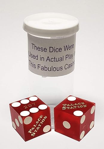 Miniatura 10 de Cyber-Deals Amplia selección de dados de 0.748 in - Auténtico casino de Las Vegas jugado a la mesa (Harrah's (Red Polished))