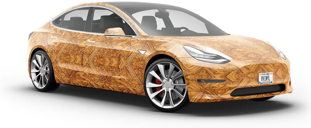 Rwraps Speciality Parquet Cedar Fortune Gloss Vinyl Film Wrap 59in x 27ft Vinyl Vehicle Car Film Sheet Roll