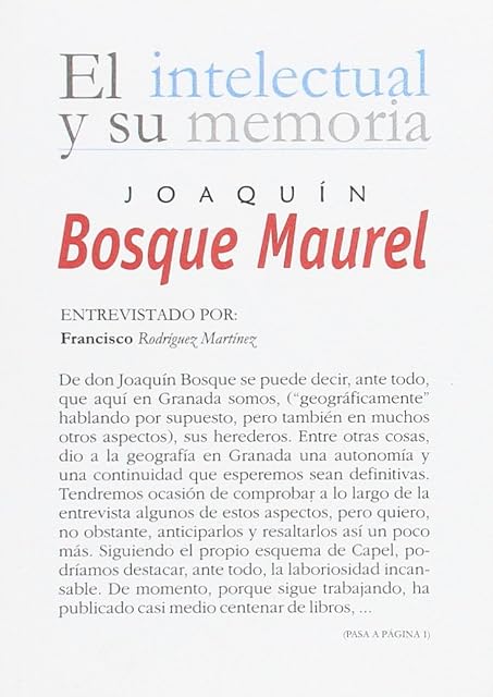 Portada de Joaquín Bosque Maurel