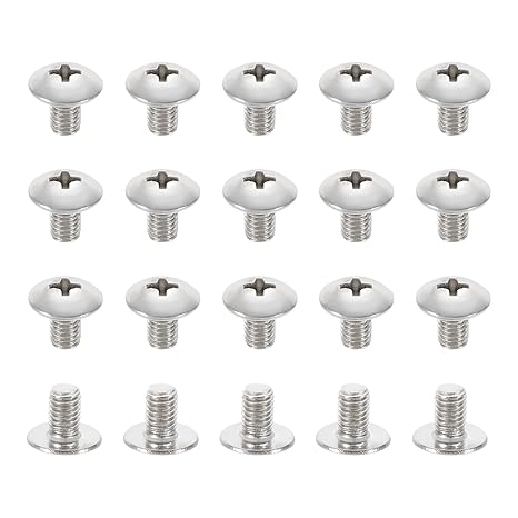 PATIKIL 10#-32x5/16 Truss Head Screws, 20Pcs Phillips Head Wood Sheet Metal Screws UNC 304 Stainless Steel Screw Fasteners for Household Appliances, Furniture, Ceiling Fan Blade