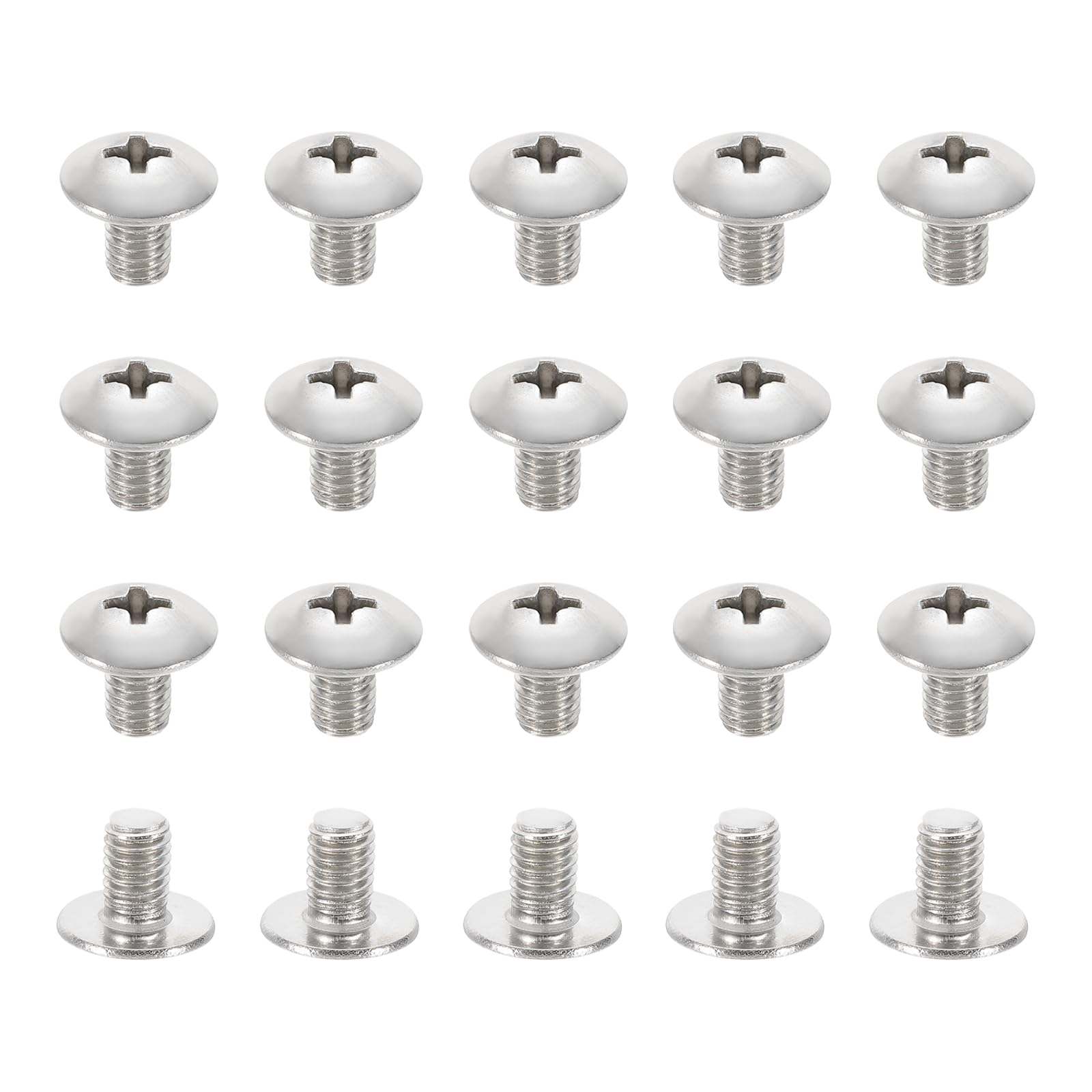 PATIKIL 10#-32x5/16 Truss Head Screws, 20Pcs Phillips Head Wood Sheet Metal Screws UNC 304 Stainless Steel Screw Fasteners for Household Appliances, Furniture, Ceiling Fan Blade