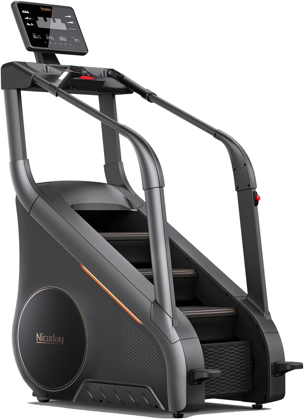Niceday SC2 Stair Climber Master at Home, Stair Stepper with 6.9" Natural Floating Step, Commercial Grade Climber Machine with 25Levels for 20-164 SPM, 397 lbs Capacity, 15.6" LED Tilting Touchscreen