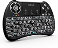 (Backlit Version)REIIE H9+ Mini Keyboard,2.4GHz Wireless Mini Handheld Smart TV Remote Keyboard with Touchpad for PC,Raspberry Pi 2, Pad, Smart TV, Android TV Box, Windows 7 8 10（Not Suport Bluetooth）