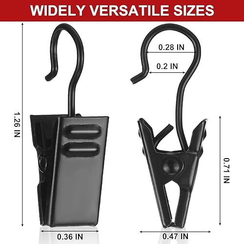 Miniatura 8 de Clips de luz de techo de tejas de asfalto de Navidad, mini clips de luz para canalones, ganchos para colgar luces al aire libre, clips de luz