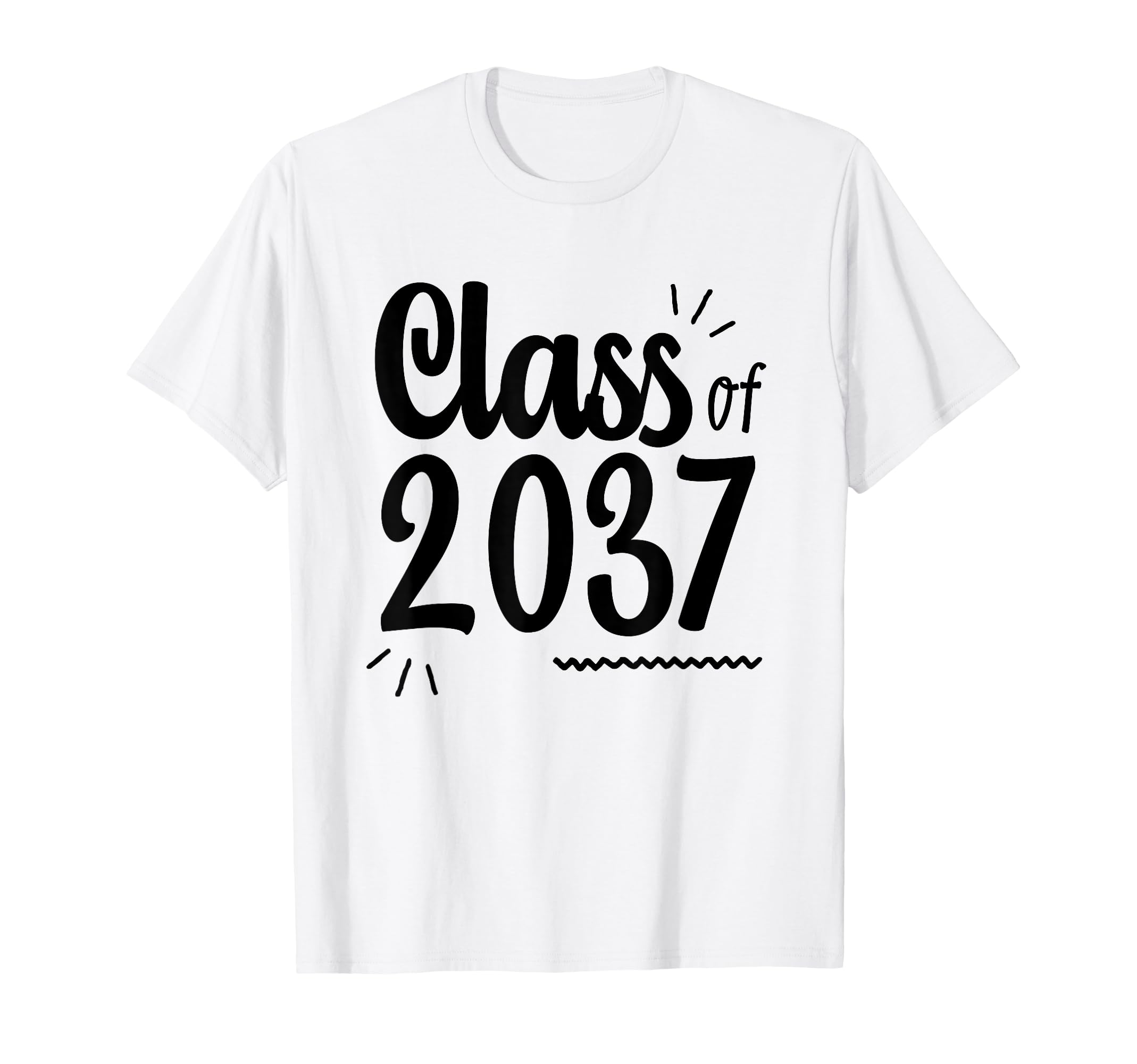 Class of 2037 Grow With Me Handprints On Back Pre-K to 12 T-Shirt