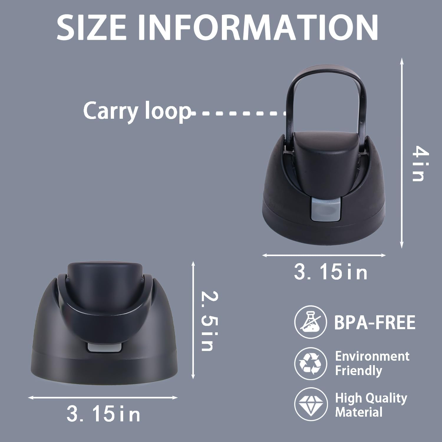 Replacement Lid for Owala Freesip,Compatible with Owala Cup 16oz,24oz,32oz,40oz,Leakproof, BPA-Free,Top Lid Replacement Accessory with 2 Gasket Replacement Stopper and 2 Bottle O Seal Ring thumbnail