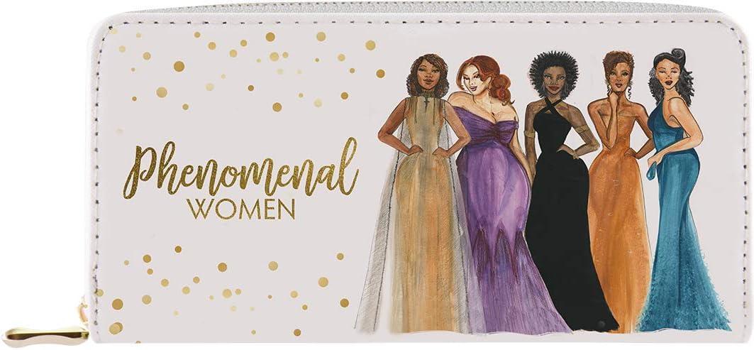 African American Expressions - Wallet with Strap, Phenomenal Women, 4 x 7.75 Inches, WL-15