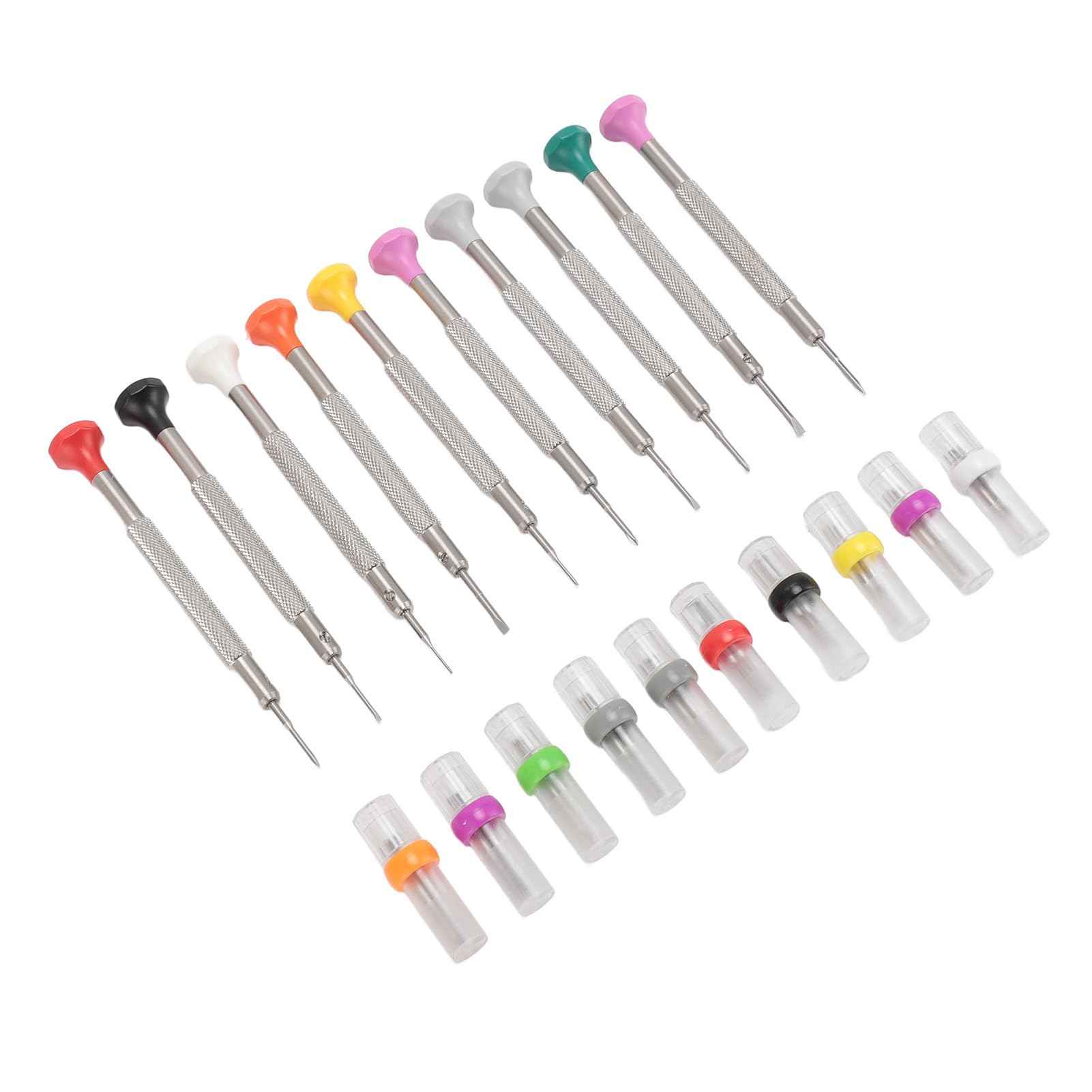 10-teiliges Schraubendreher-Set für Uhrmacher, Präzisions-Schraubendreher-Kit mit 20 zusätzlichen austauschbaren Bits, Edelstahl-Werkzeug zur Reparatur von Schmuck, Uhren, Brillen