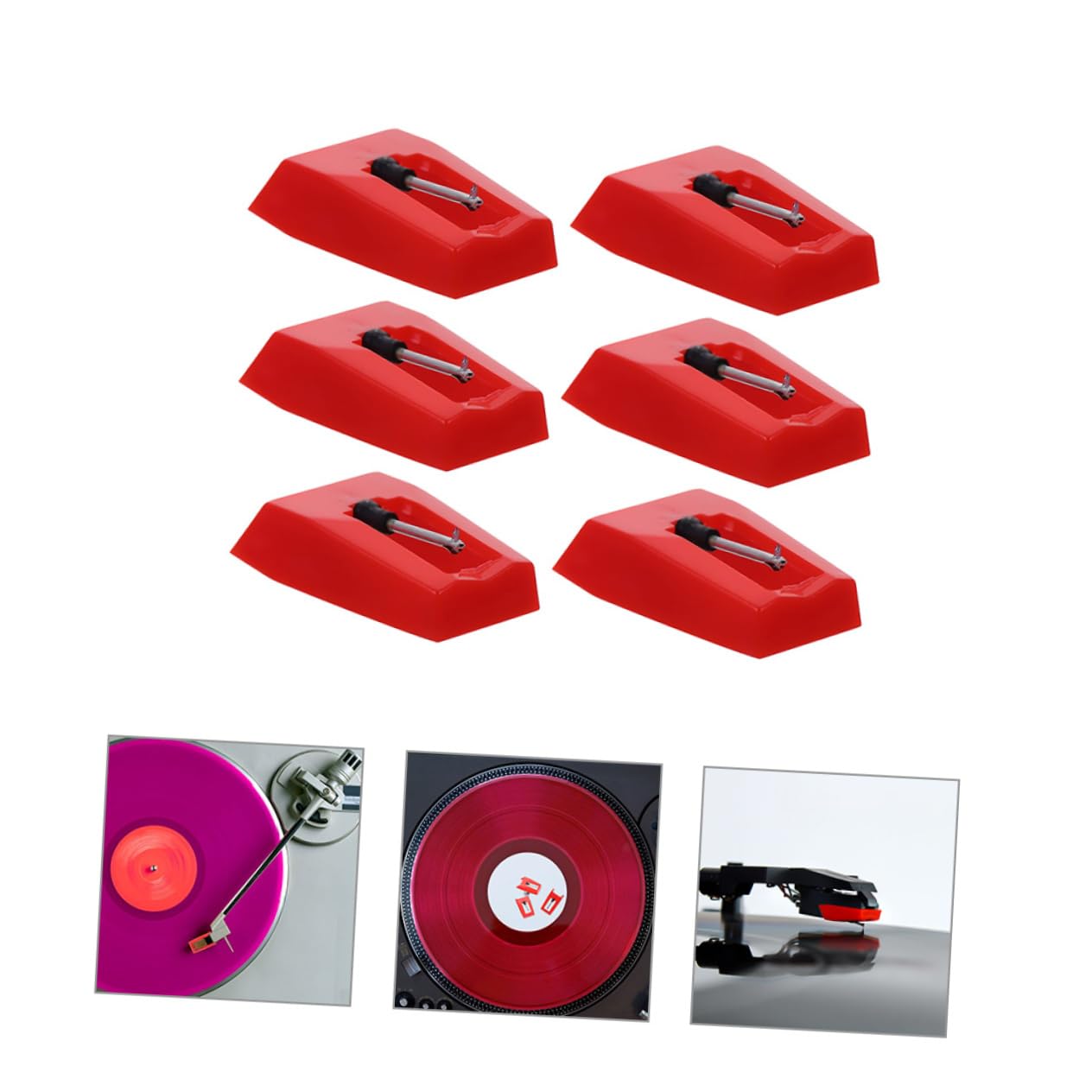 HEMOTON 5 Set Di Stilo Di Ricambio Per Giradischi in Vinile Universale Adatto Per Aghi Per Giradischi Registrazione Del Suono Stabile 6 Pezzi*5