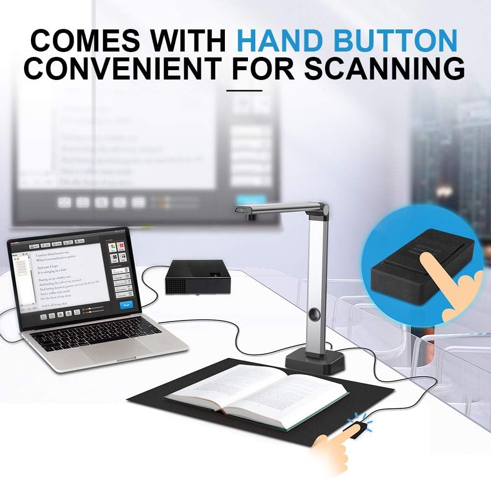JOYUSING Scanner de documents HD 14 MP, format de capture A3, OCR